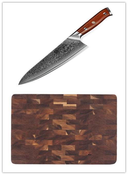 Kitched set (totally 7 sets)  Acacia chopping board and knife
