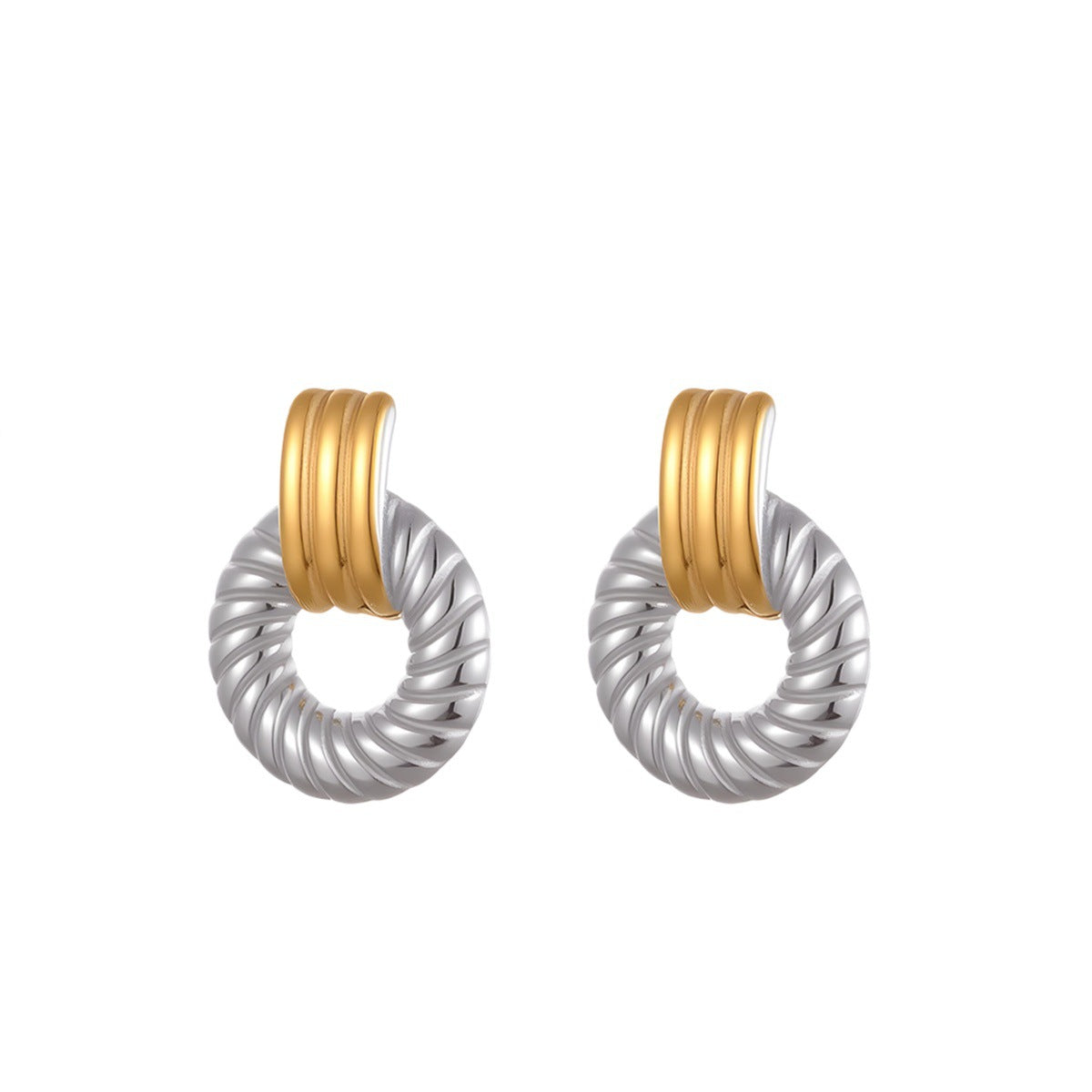 Stainless Steel Simple Design Earrings
