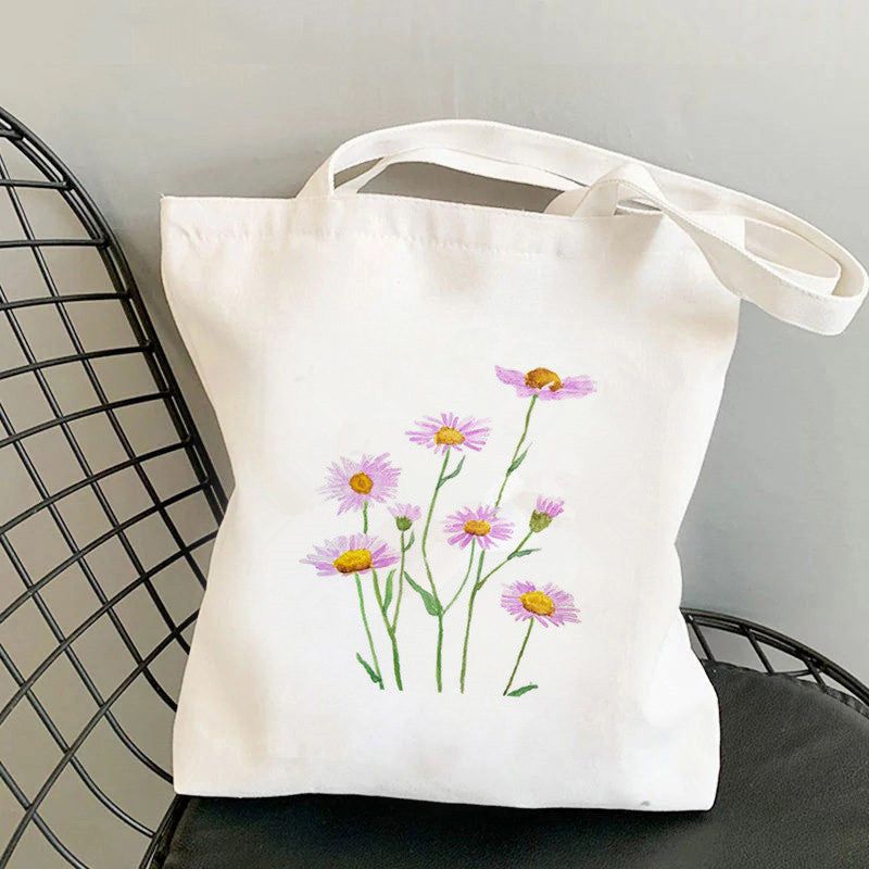 Women's Fashion Canvas One Shoulder Tote Shopping Bag