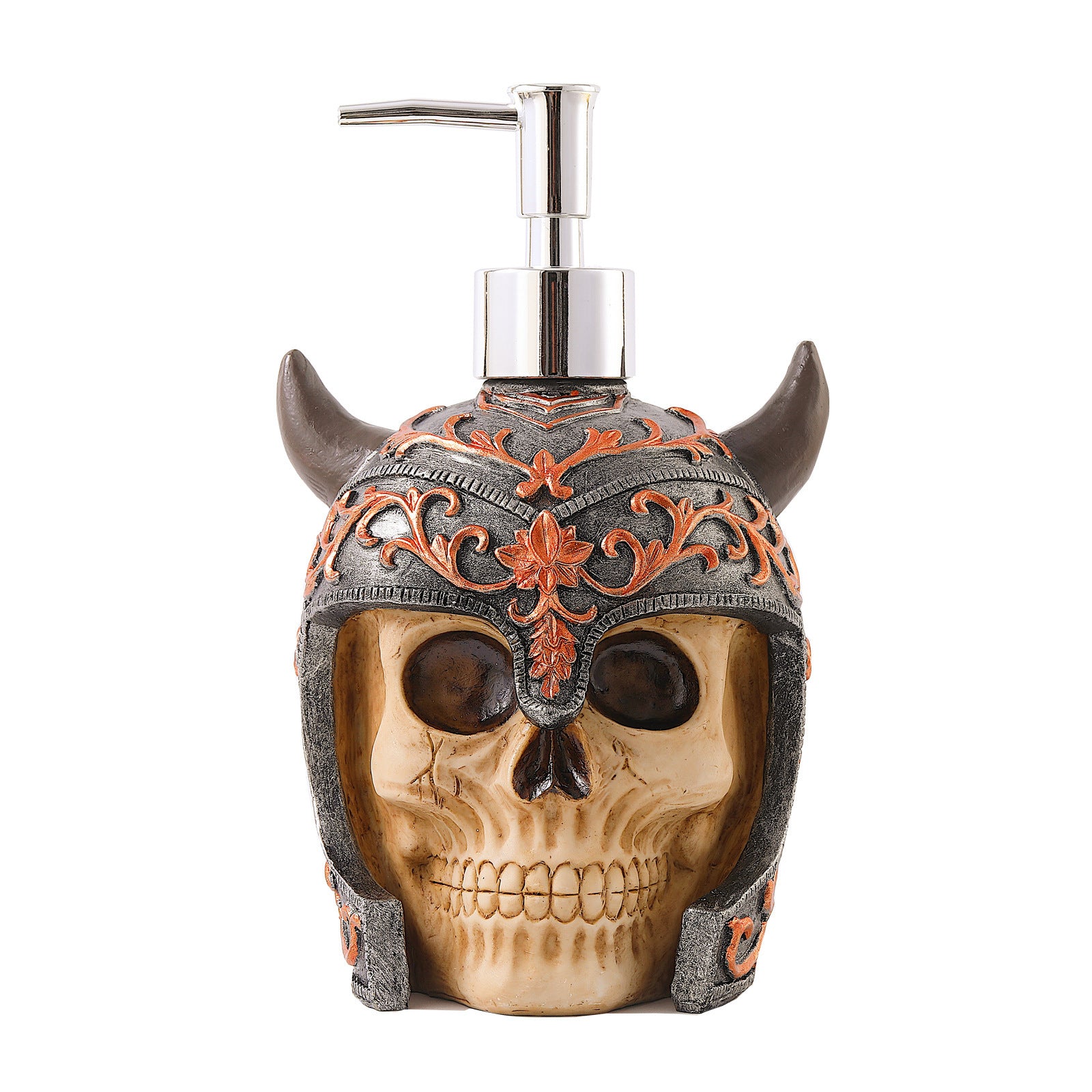 Retro Viking Skull Resin Liquid Dispensing Bottle