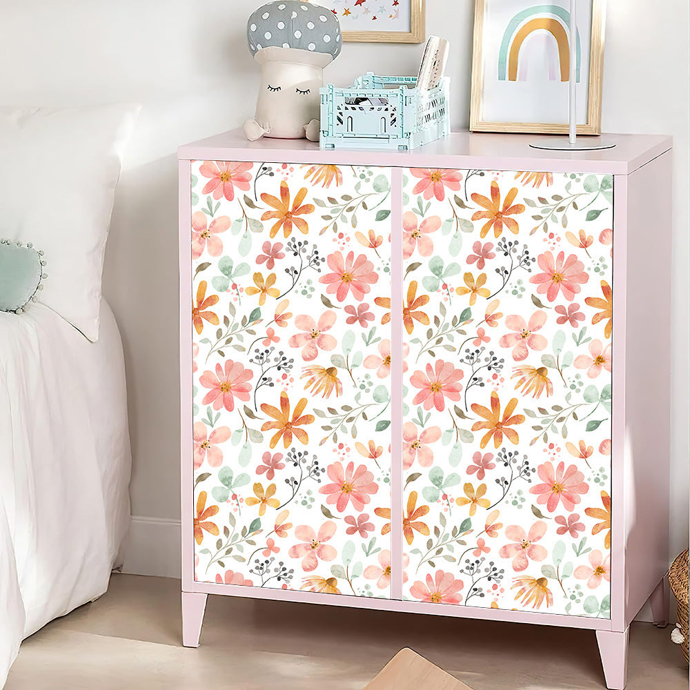 Plant Flower Decorative Wallpaper Pvc Self-adhesive Wallpaper