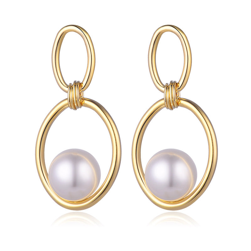 Fashion Trend Earrings Simple Personality Metal Texture Earrings
