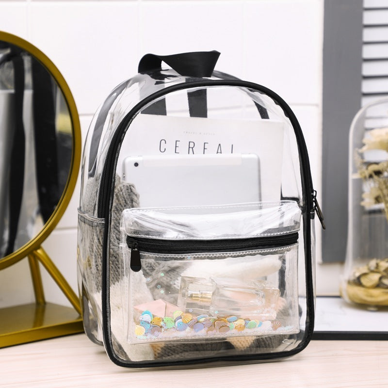 Student shoulder bag with sequins