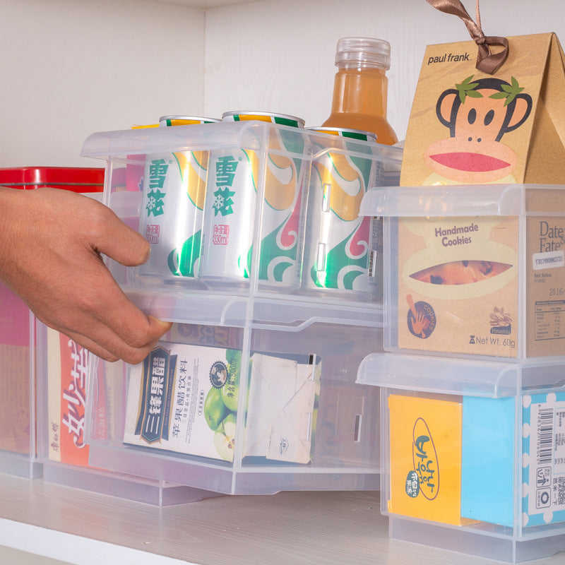 Transparent refrigerator storage box