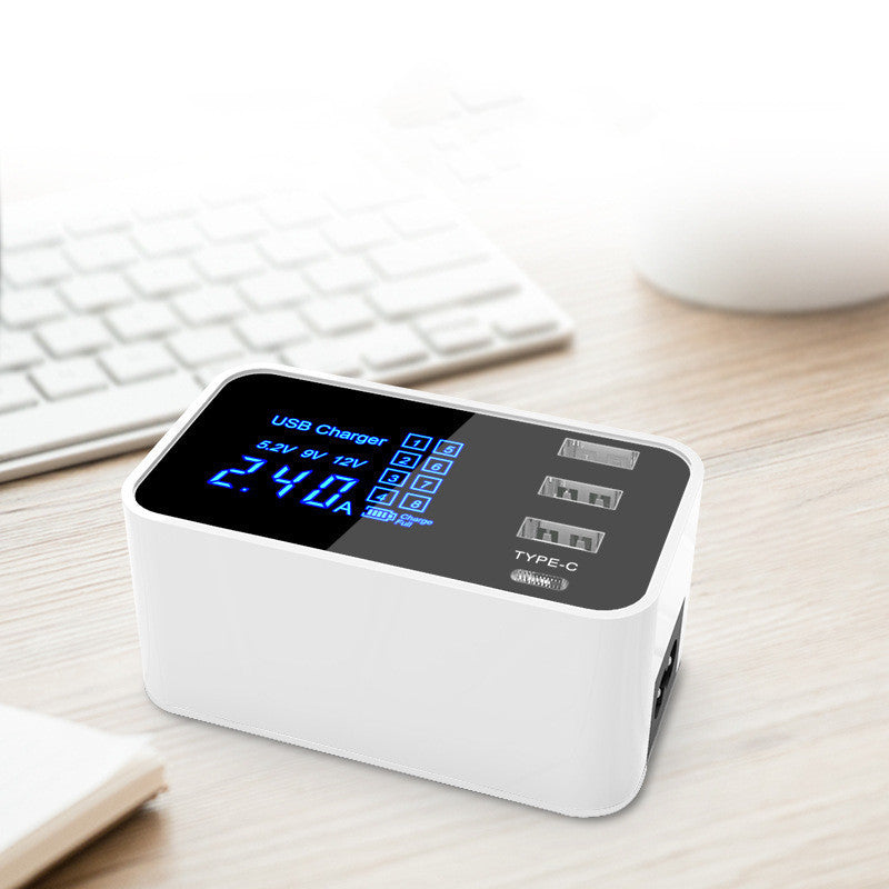 Question Mark Multi-port Charger, Multi-function 5V2.4A Mobile Phone Travel