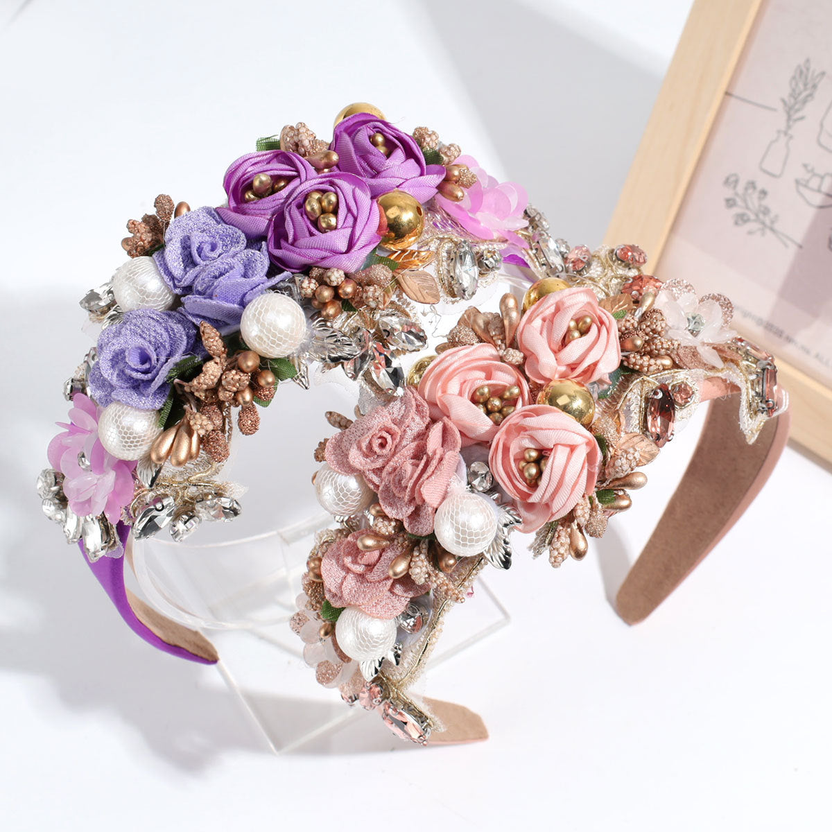 European And American Style Baroque Heavy Industry Rhinestone Pearl Headband