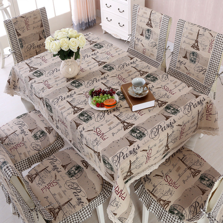 Decorative iron tower cotton and linen cover cloth