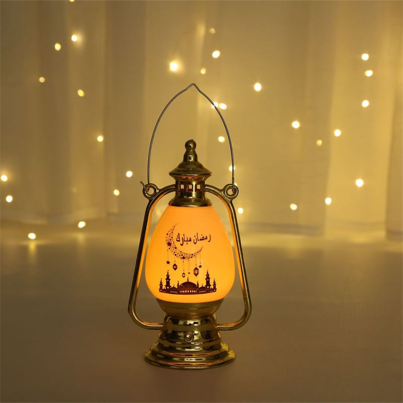 Décoration de lanterne arabe artisanale électronique