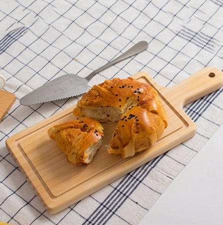2 Size Natural Kitchen Chopping Blocks Bread Pallet With Handle Baking Cutting Board Wooden Board