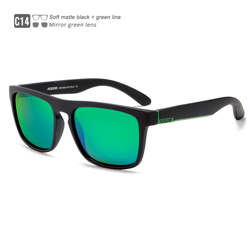Box Colorful Driving Sunglasses Men's Polarized Sports Sunglasses