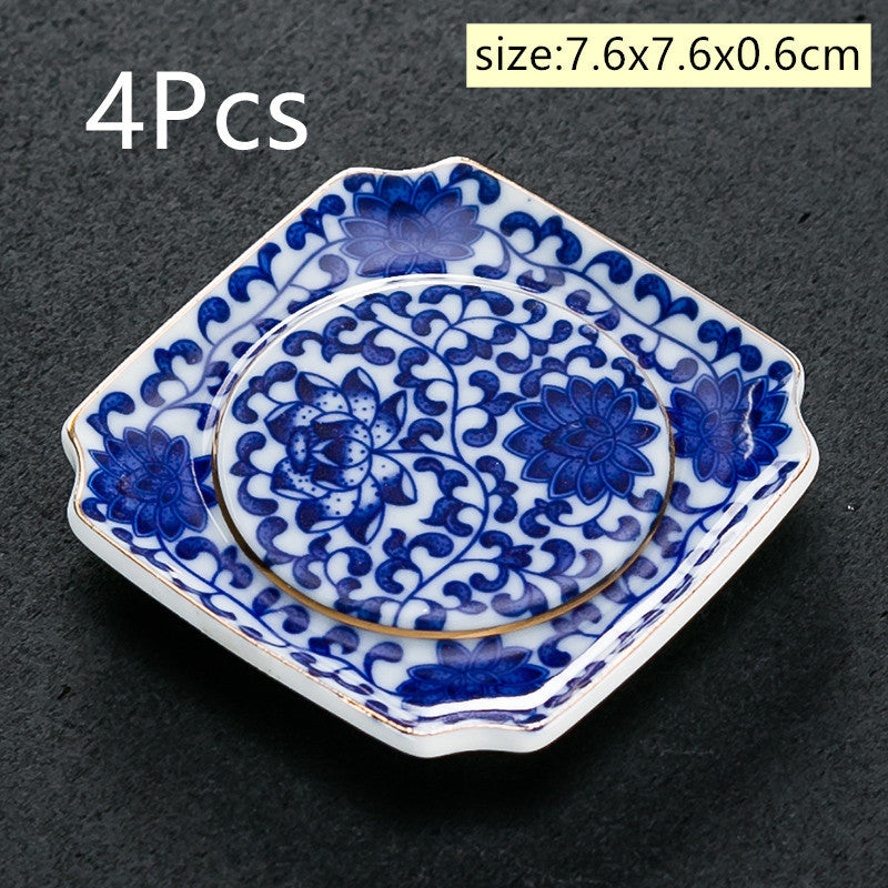 Vintage Chinese Ceramic Cup Coaster Tea Set