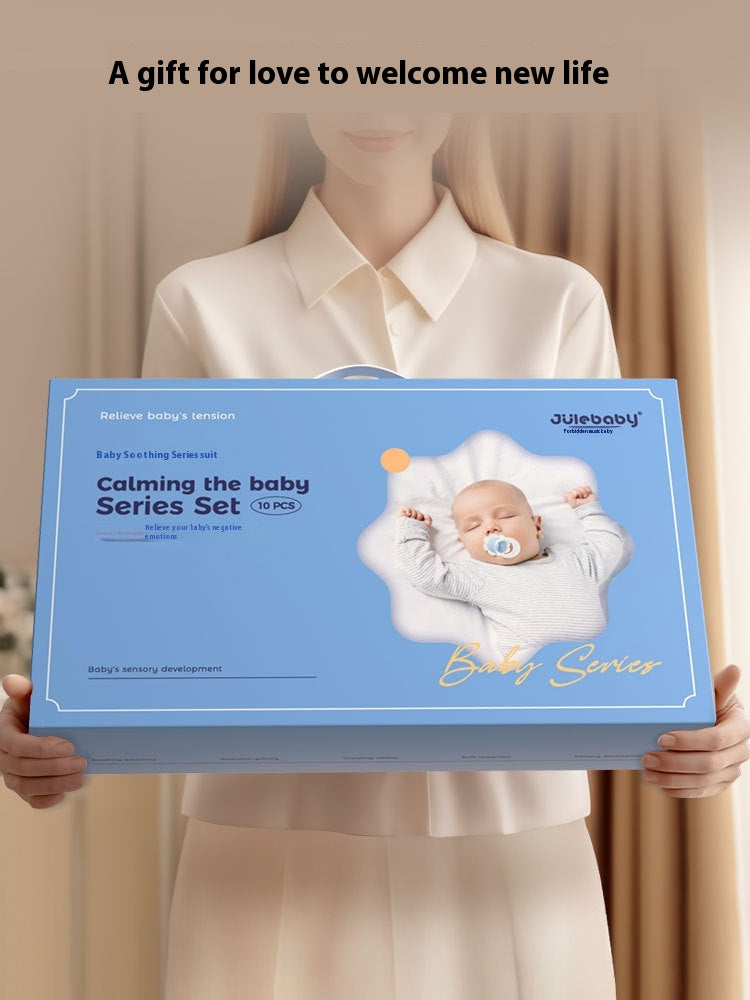 Newborn Child Meeting Gift Box Baby's Rattle Toy Suit