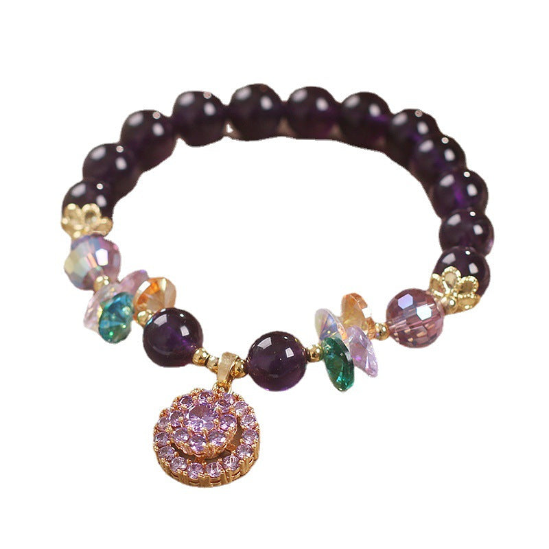 Natural Amethyst Bracelet Female Fashion Good Luck Comes