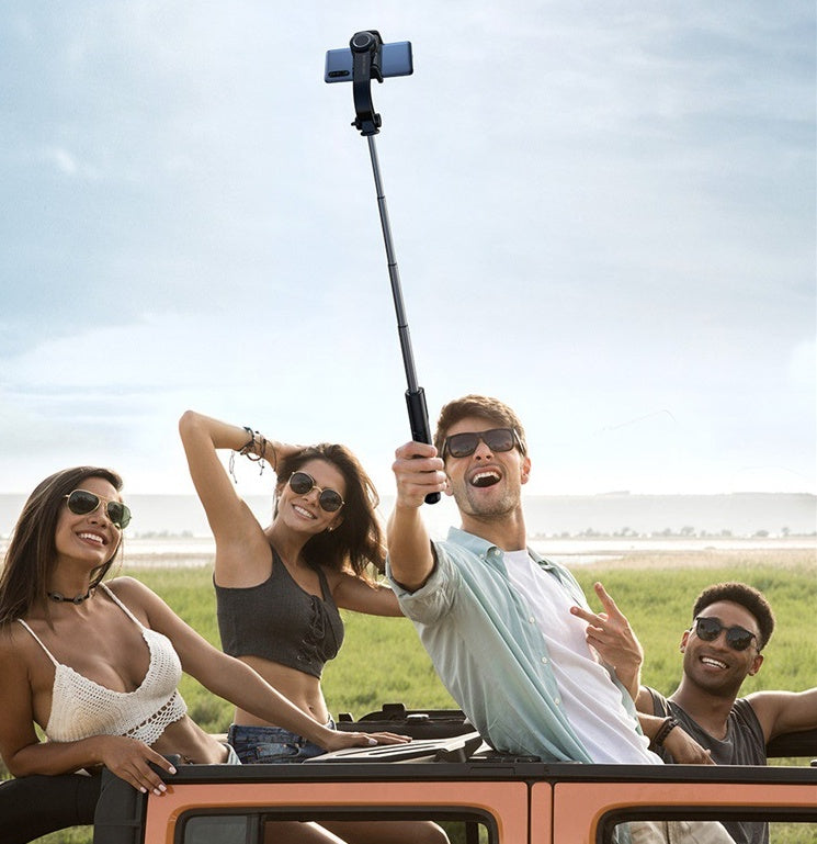 Single Axis Bluetooth Folding Stand Selfie Stabilizer Black