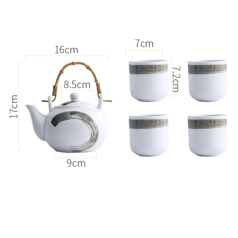 Japanese Hand Painted Tea Set Teapot Ceramic Household Cup