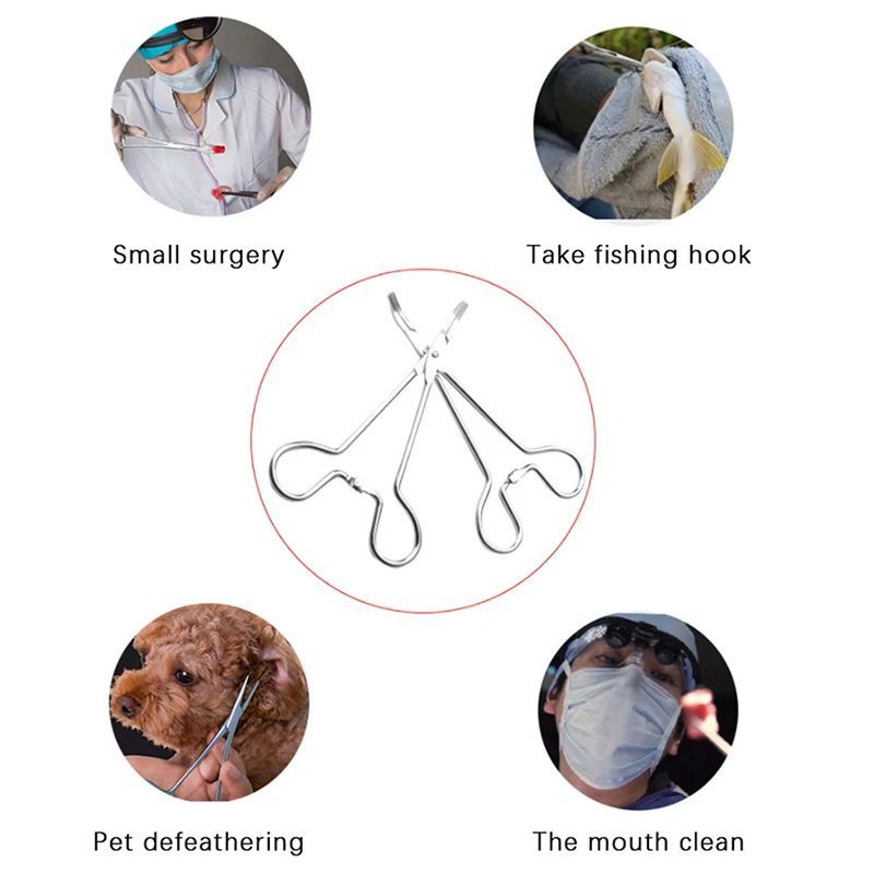 Pet Cat Dog Tweezers Hemostasis And Hair Removal Ear Cleaning Tweezers Needle Seat For Pet Hair Cleaning Ear Tweezers