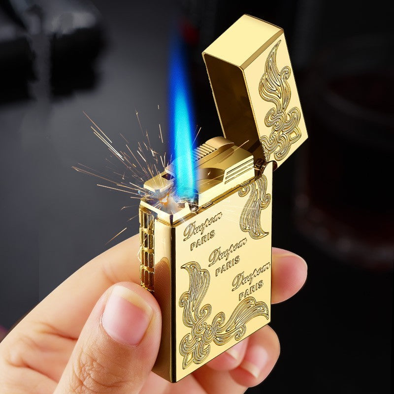 Inflatable Windproof Straight Blue Flame Lighter