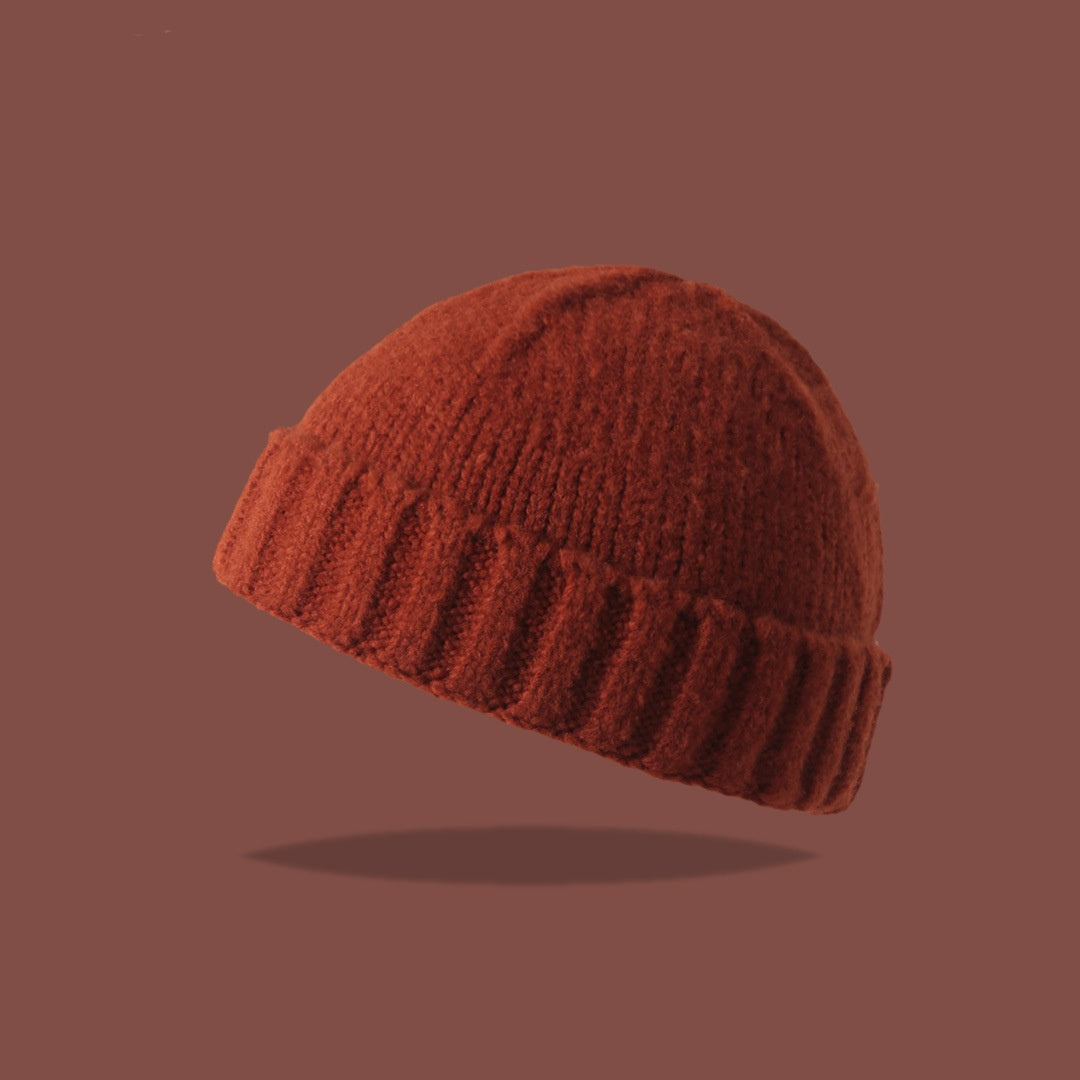 American Knitted Hat Women's All-match Face-looking Little Watermelon Hat Yupi Beanie Hat