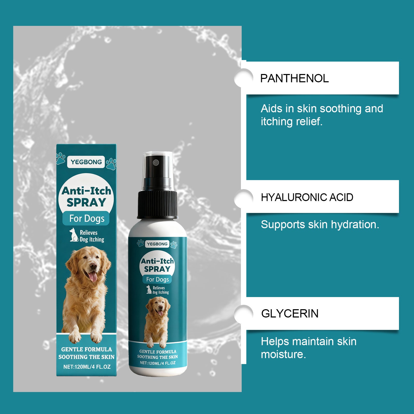 Pet Skin Care Spray Gentle Ingredients Relieve Pet Skin Discomfort