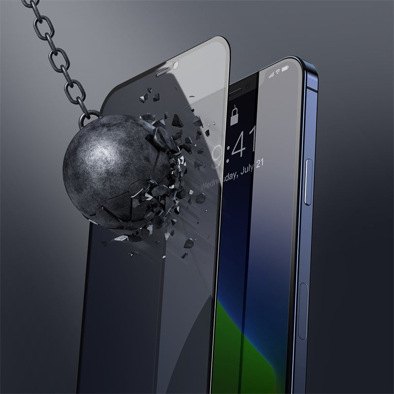 0.3mm Full Screen Curved Privacy Tempered Tempered Film For IP 5.4 Inch Two Pieces Black