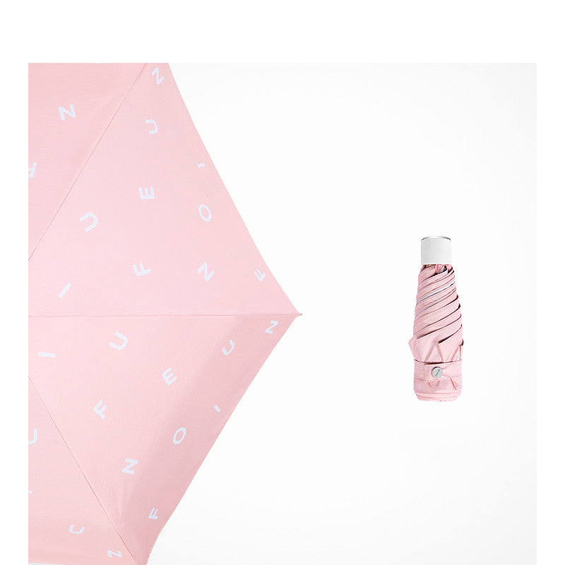 Five-Fold Umbrella Sunshade And Anti-Ultraviolet Female Dual-Use Umbrella