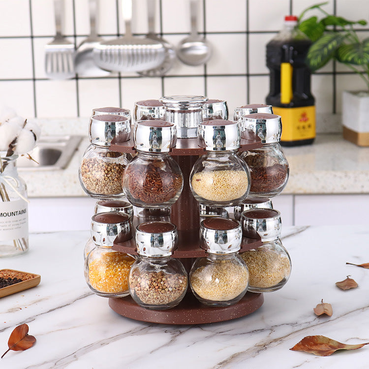 Kitchen Supplies Small Seasoning Bottle Combination Small Seasoning Containers With Shelf