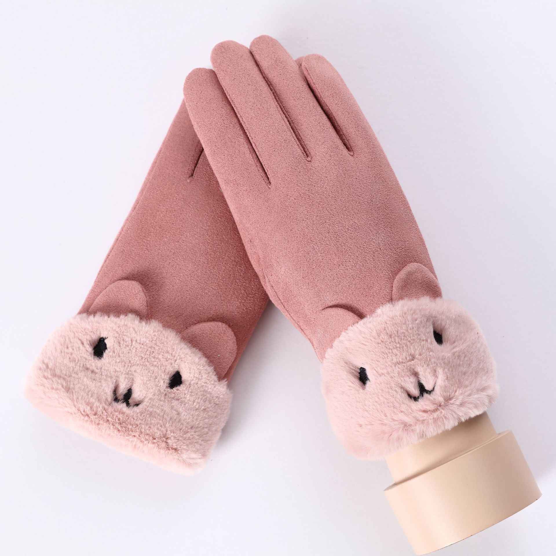 Suede gloves for ladies