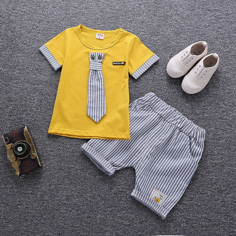 Short-sleeved gentleman tie set