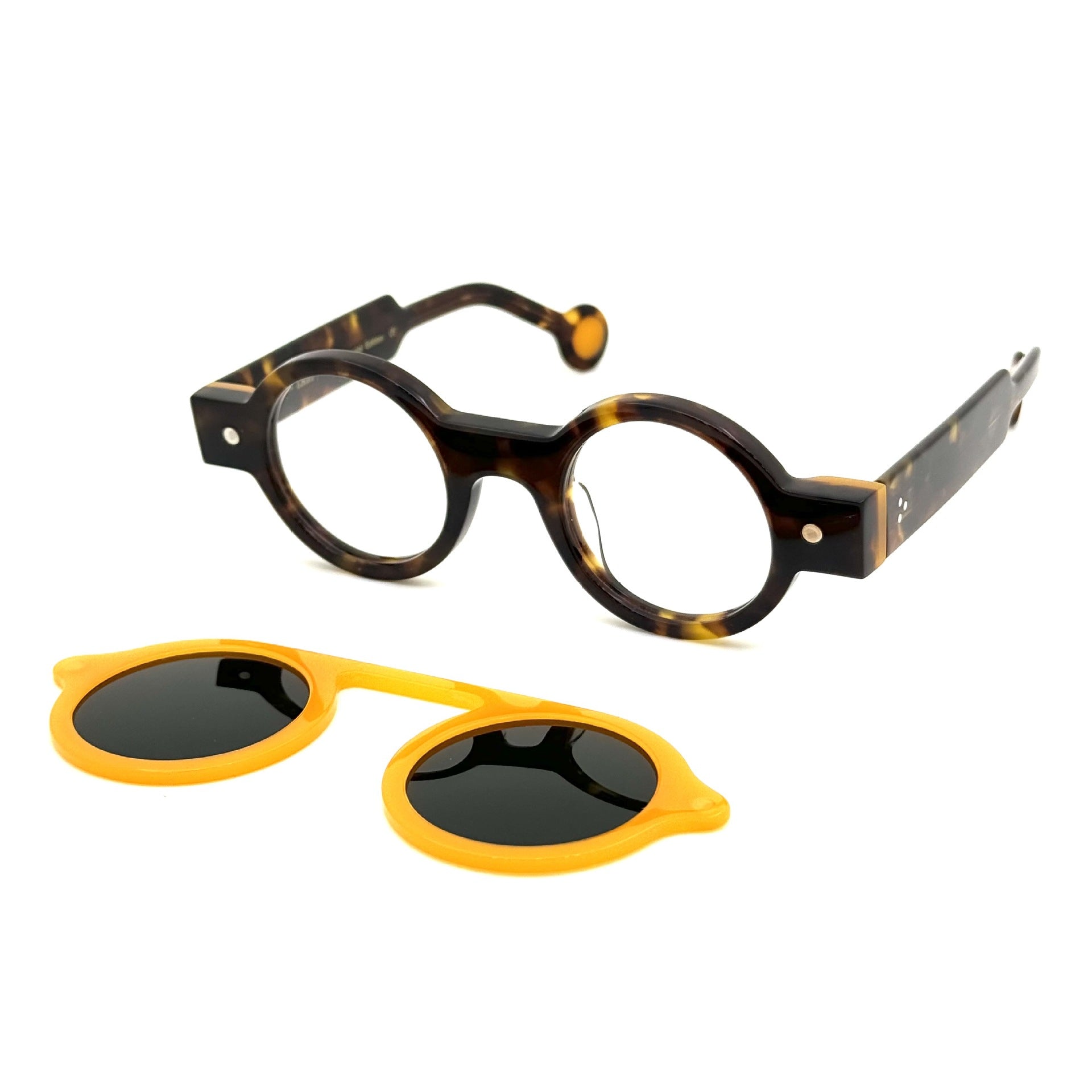 Irregular Circle In Circle Board Klein Blue Polarized Sunglasses