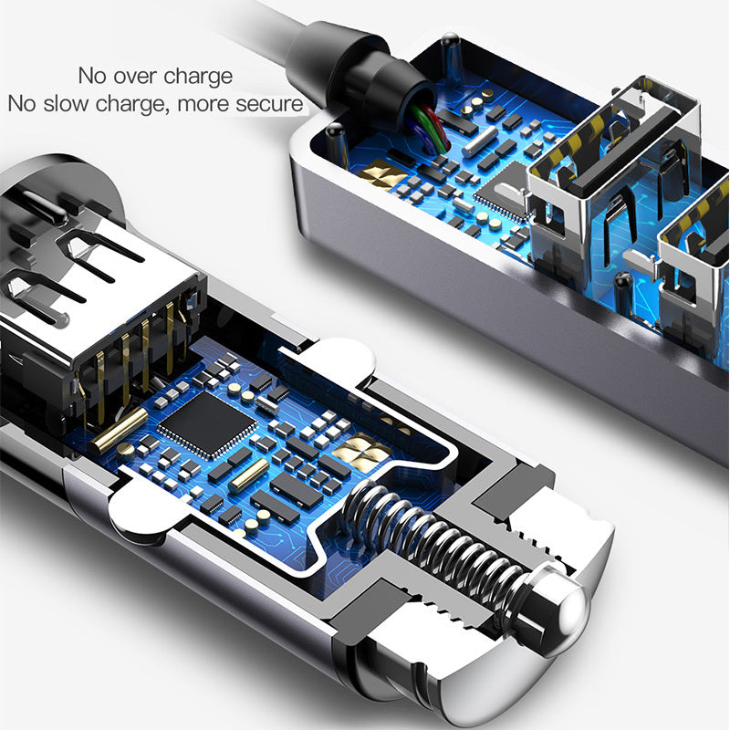 Multi-function belt line car mobile phone charger