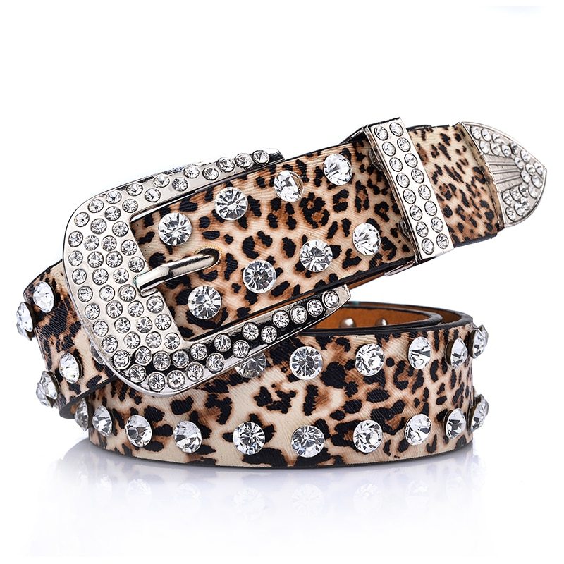 Ceinture large ornée de strass