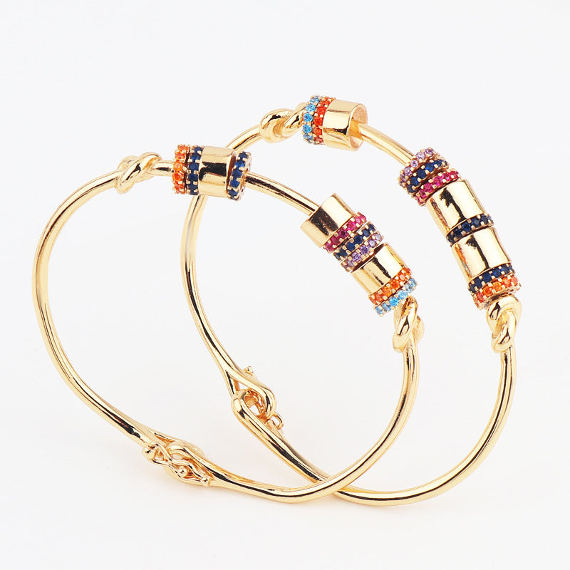 Bracelet de zircon coloré à la mode féminine