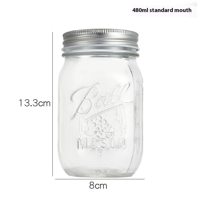 Coctail Glass Mason Cup 16oz Mason Glass Jar With Cover