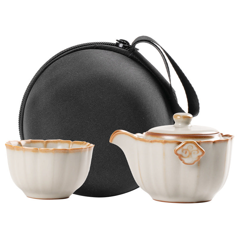 Ru Kiln Convenient Tea Cup Set One Pot One Cup Single Personal Tea Set