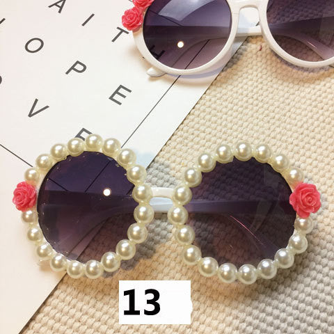 Handmade flower diamond sunglasses