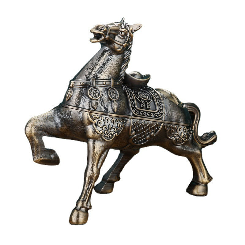 Horse Ashtray Household Metal Creative Personality With Lid Decorations