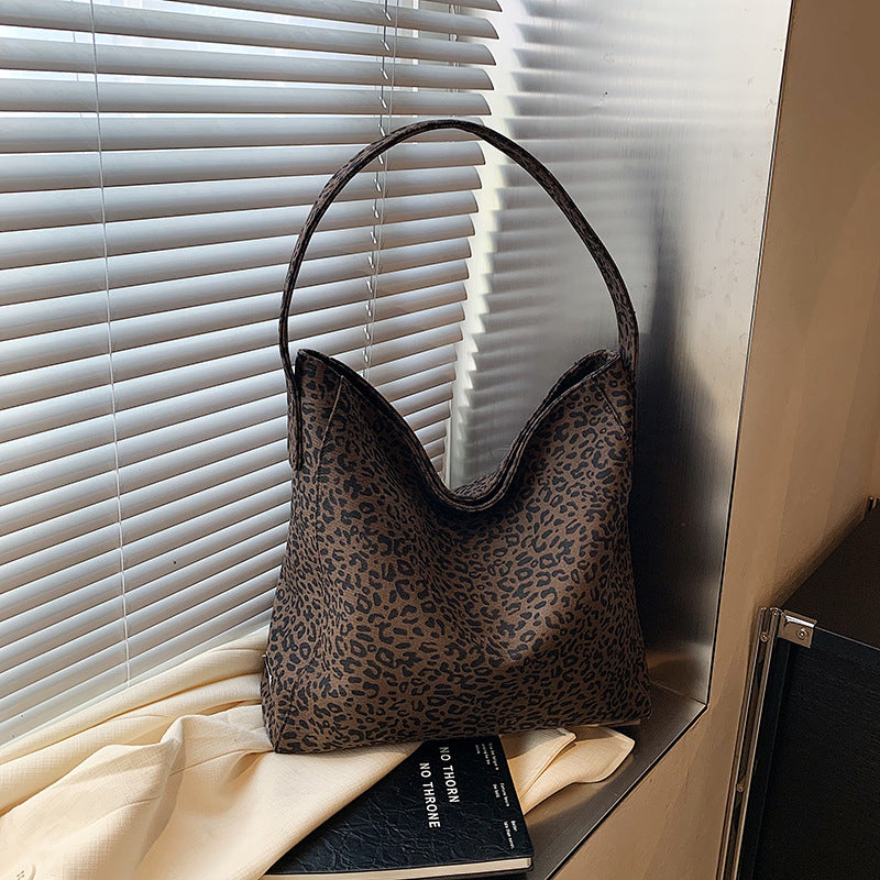 Women's Leopard Print Large Capacity Trendy Tote Bag