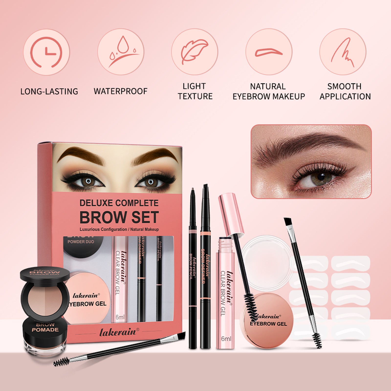 Full Set Of Stereo Powder Brow Cream Eyebrow Gel Suit