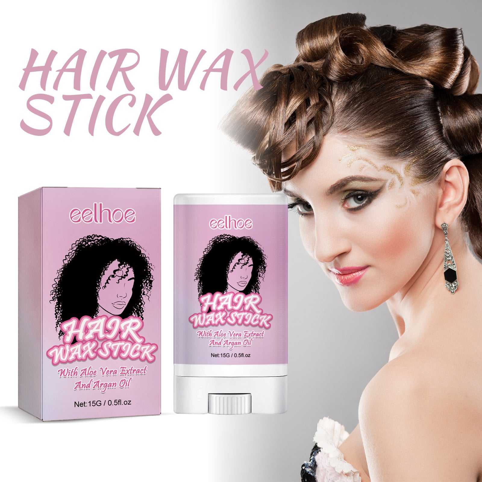 Long-lasting Styling Smooth Frizz Broken Natural Luster Solid Hair Wax Stick