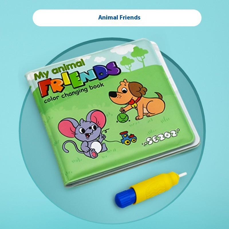 Magic Water Painting Color Changing Bath Book Baby Doodle Enlightenment Cognition Bath Toys Tear-proof Waterproof Book