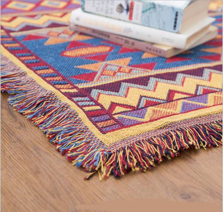 Three-layer travel blanket for sofa towel thick cotton blanket