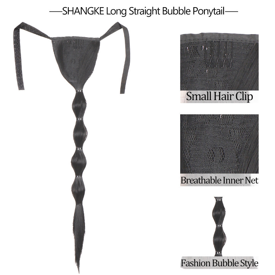 Women's Lace-up Lantern Bubble Braid Wig