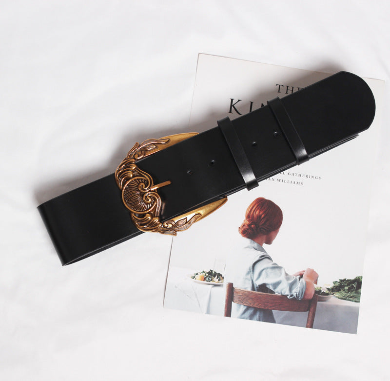 Accessoires de ceinture large décorative pour femme