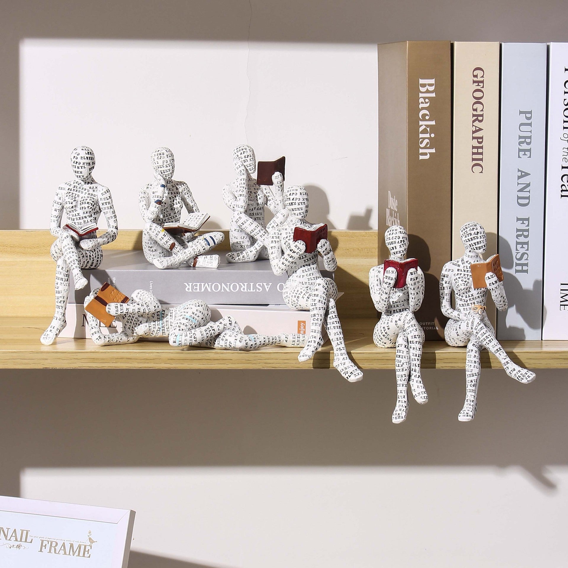 Reading Woman Resin Decorations Home Study Decorative Crafts