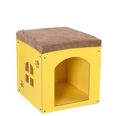 Removable And Washable Four Seasons Pet House, Wooden Pet Nest