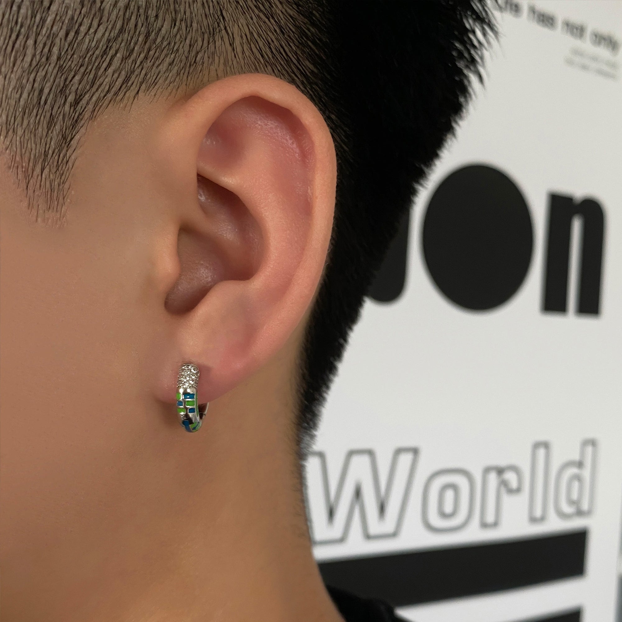 Punk Hip Hop Luminous Stud Earrings Small And Simple