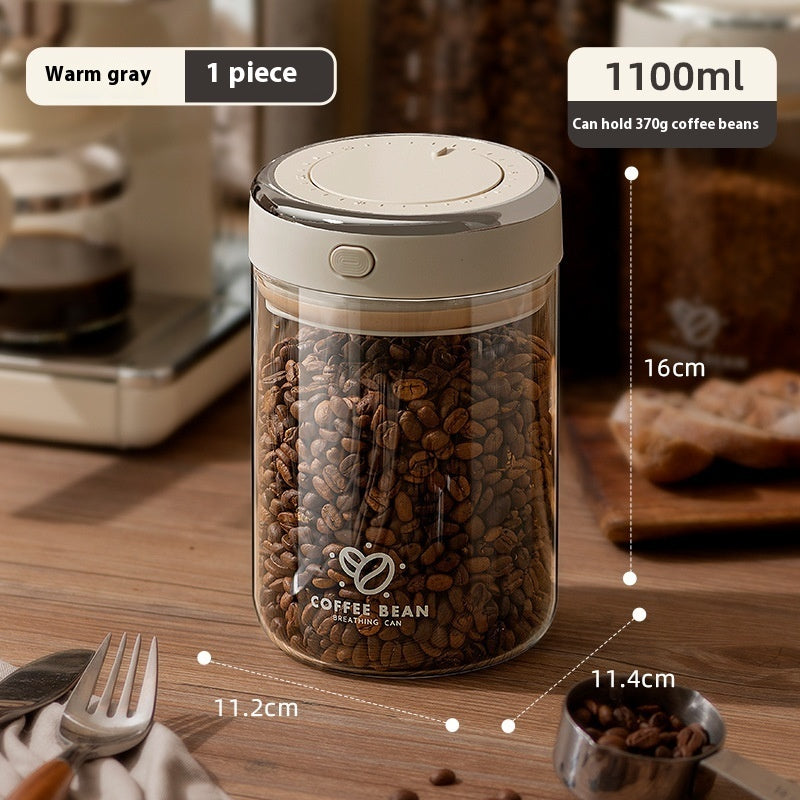 Coffee Bean Storage Jar Vacuum Sealed Tank