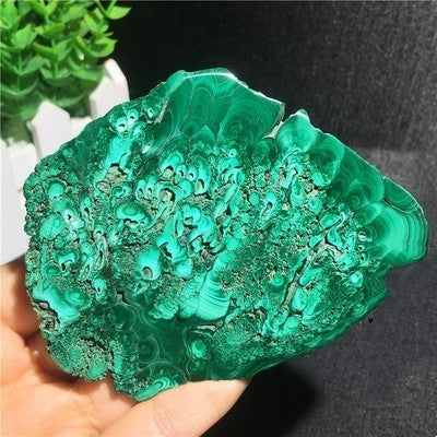 Natural Malachite Green Grinding Slice Mineral Specimen Ornamental Stone