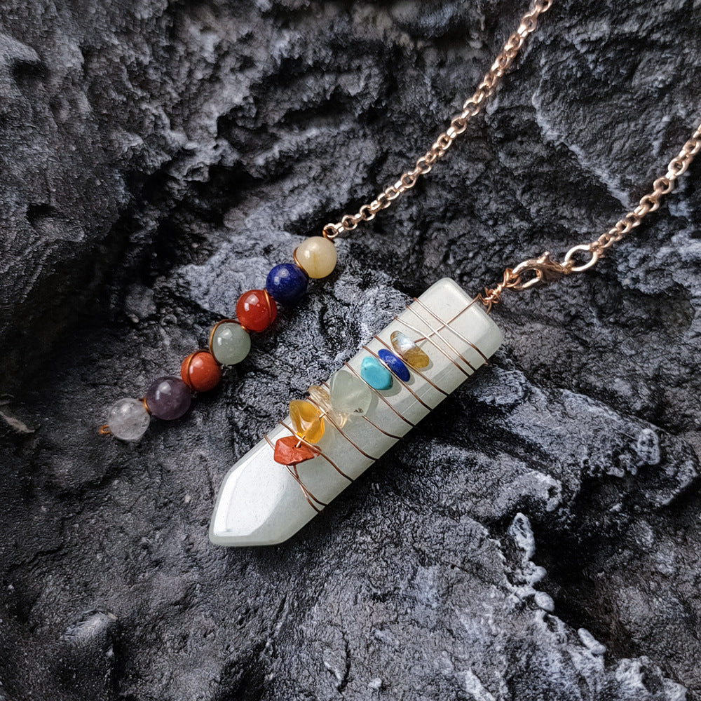 Crystal Agate Jade Colorful Stone Arrow Winding Set