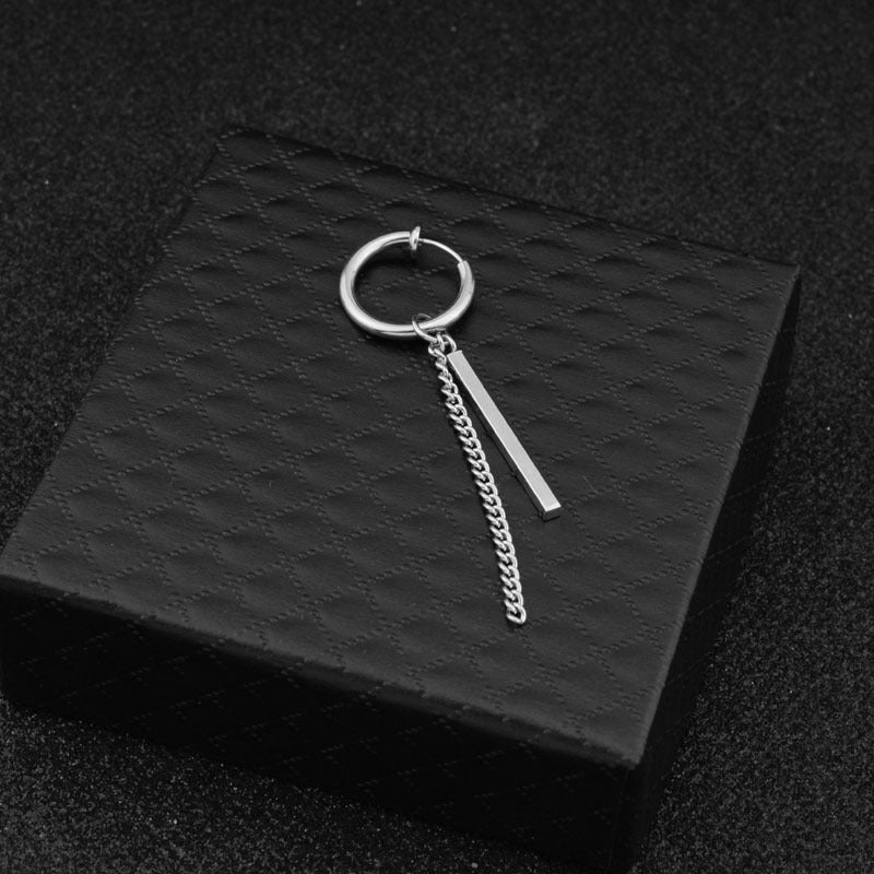 Square Stick Chain Earrings Men And Women